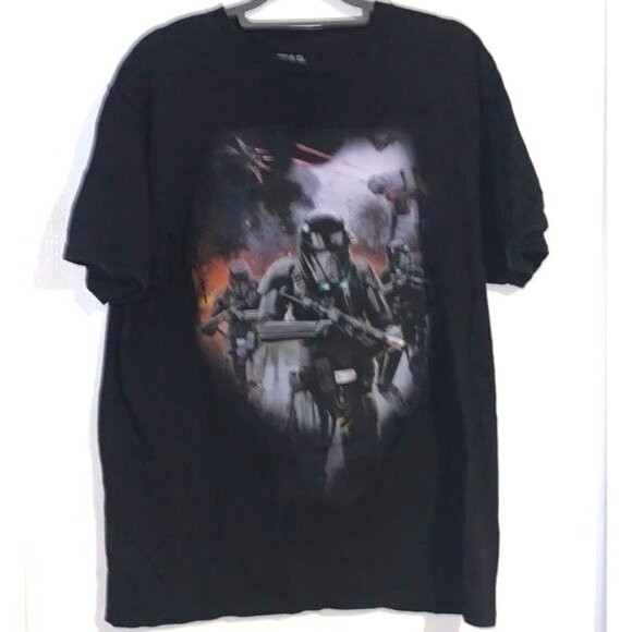 Star Wars Rogue One Death Trooper Graphic T-Shirt Black Large Cotton Tee - Picture 1 of 8